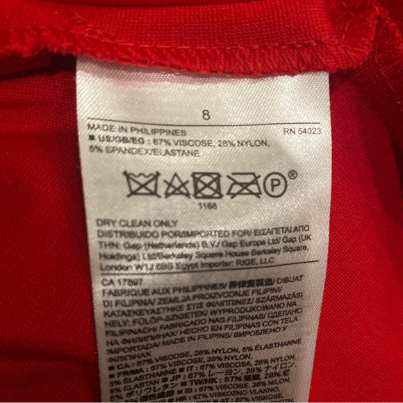 Banana Republic Red Sleeveless Ponte Drop Waist Dress, 8 - Picture 7 of 7